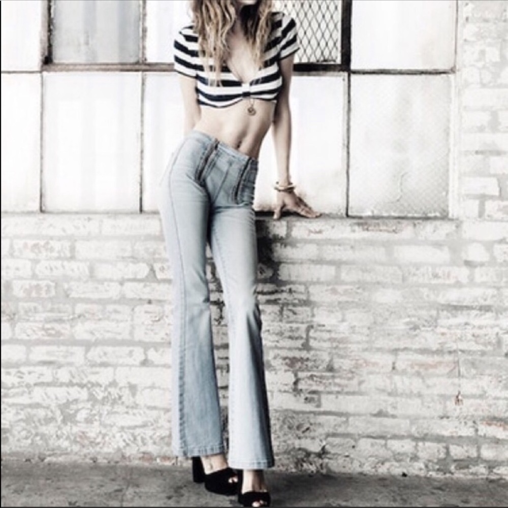 PacSun PS x Erin Wasson Zip Front Flares 26 - Picture 2 of 8